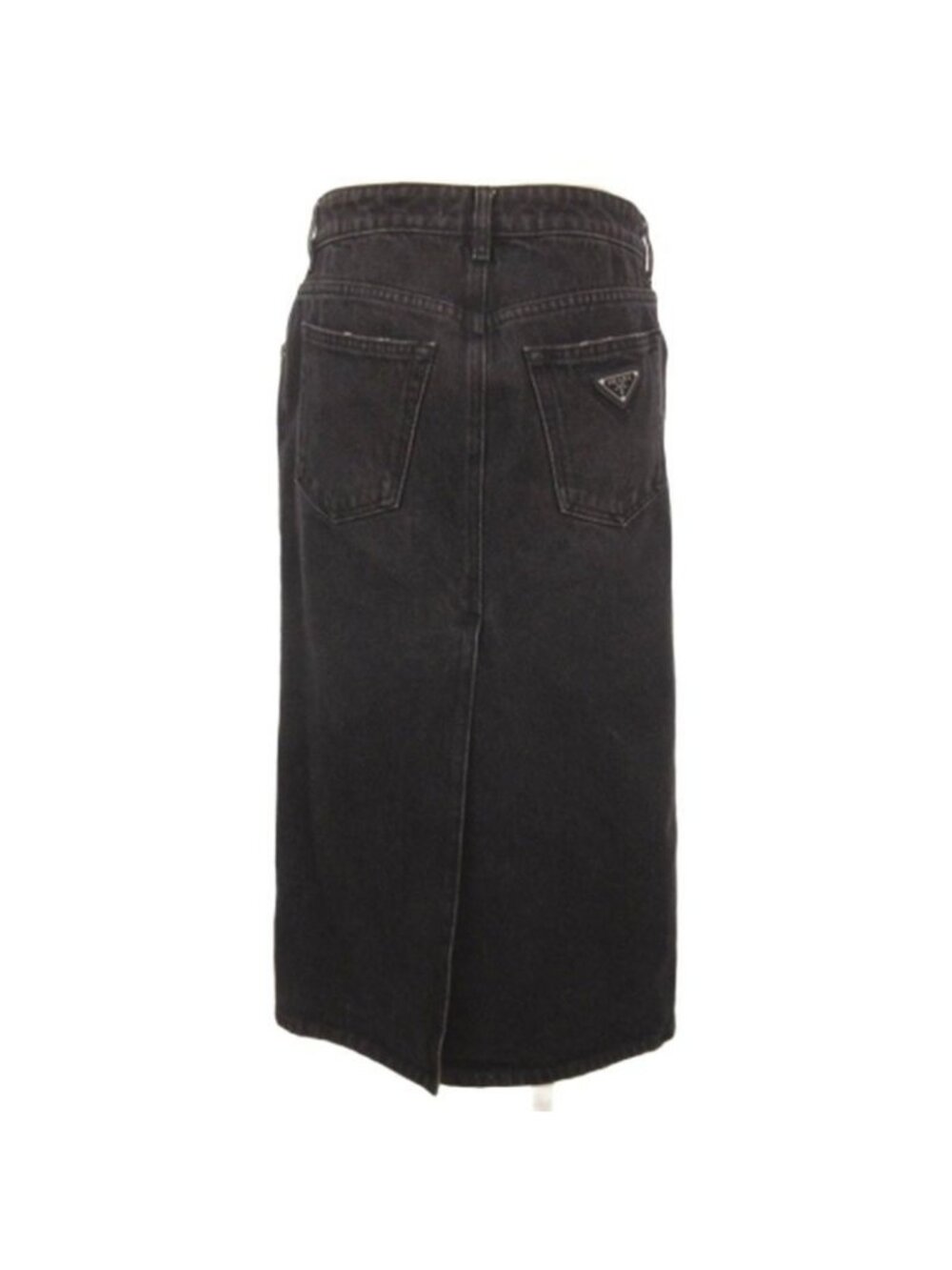Prada Denim Tight Skirt Black